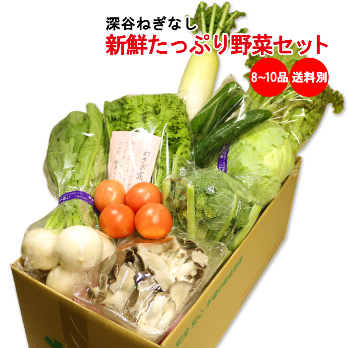 新鮮たっぷり野菜セット 8～10品目（深谷ねぎなし）・ 送料別