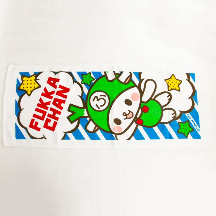 ふっかちゃん フェイスタオルブルー