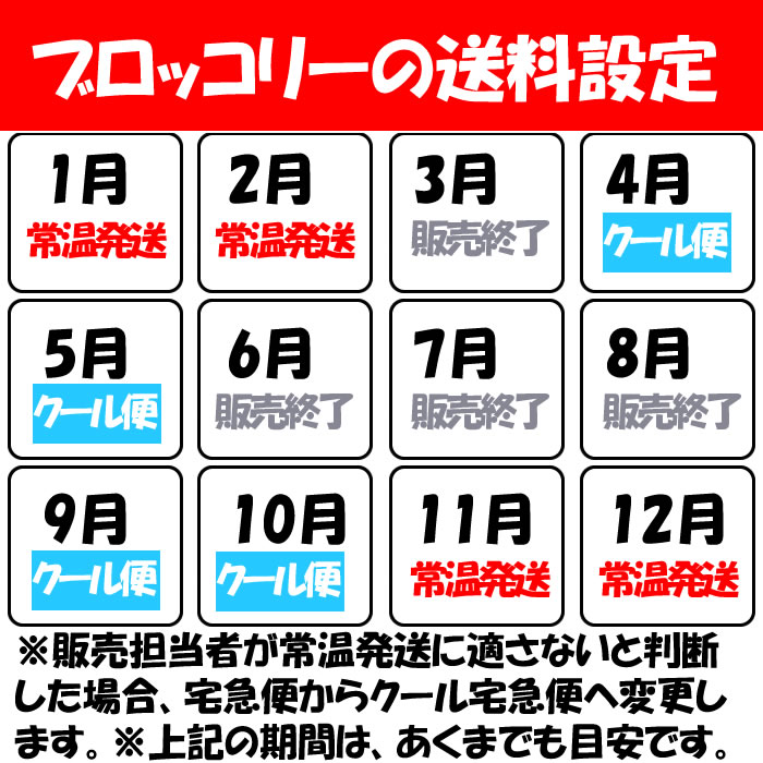 送料設定カレンダー(常温/COOL便)
