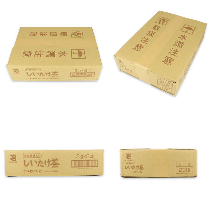 しいたけ茶 箱売り 20袋入り（各3g×8本）かね七【富山市 送料別】【NS】