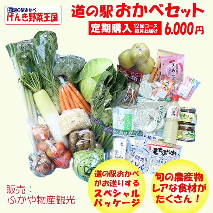 道の駅おかべ6,000円セット　毎月 年12回コース