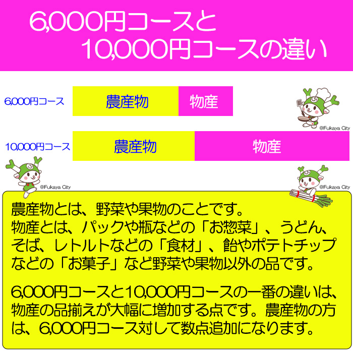 6,000円と10000円の内容物の違い